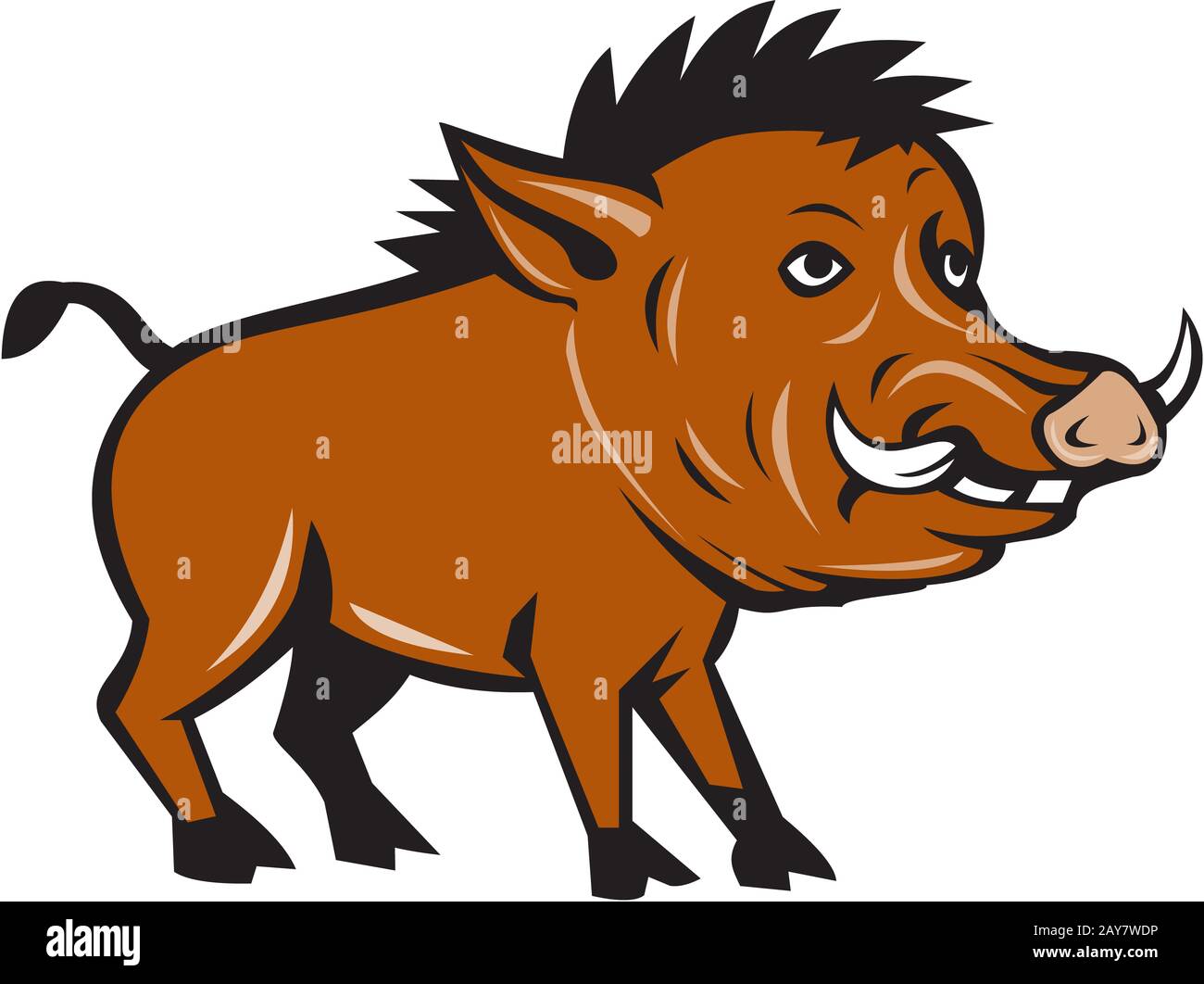 Razorback Side Cartoon Stock Photo