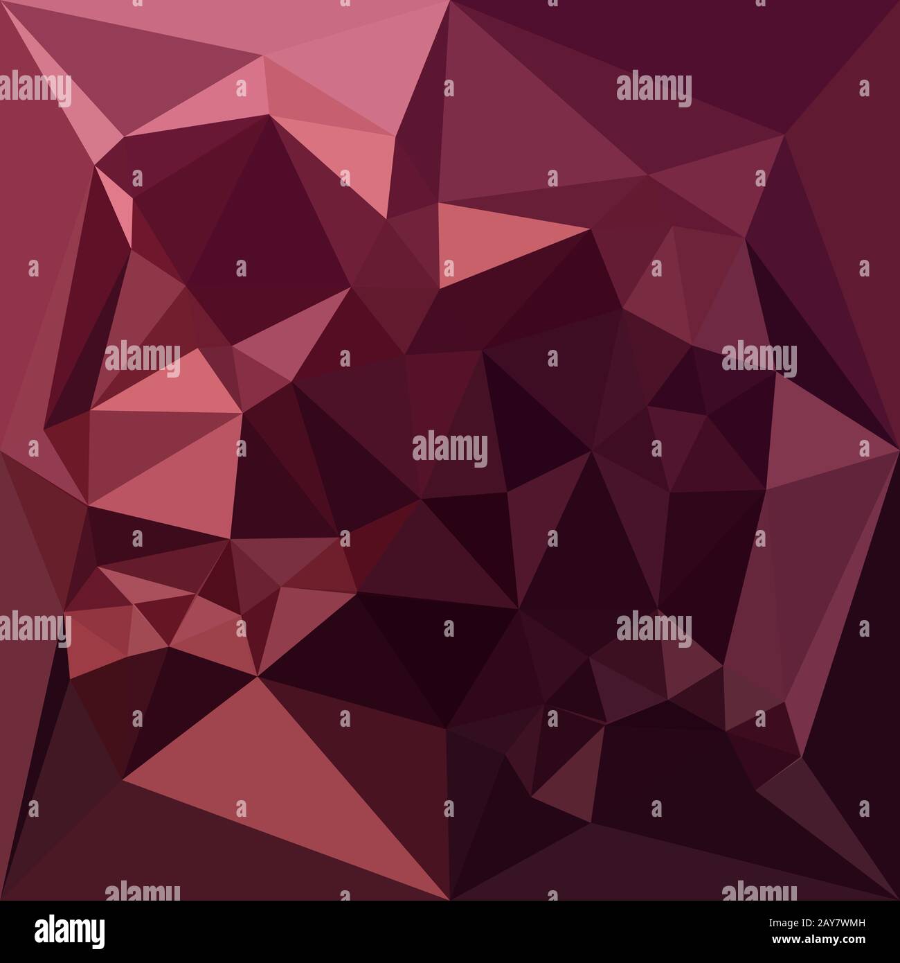 Dark Raspberry Red Abstract Low Polygon Background Stock Photo