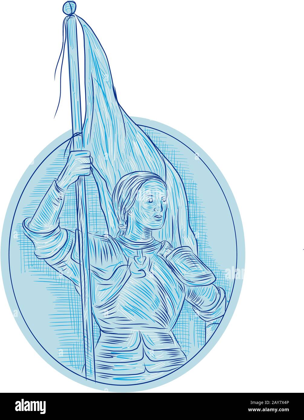 Joan of arc illustration Cut Out Stock Images & Pictures Alamy