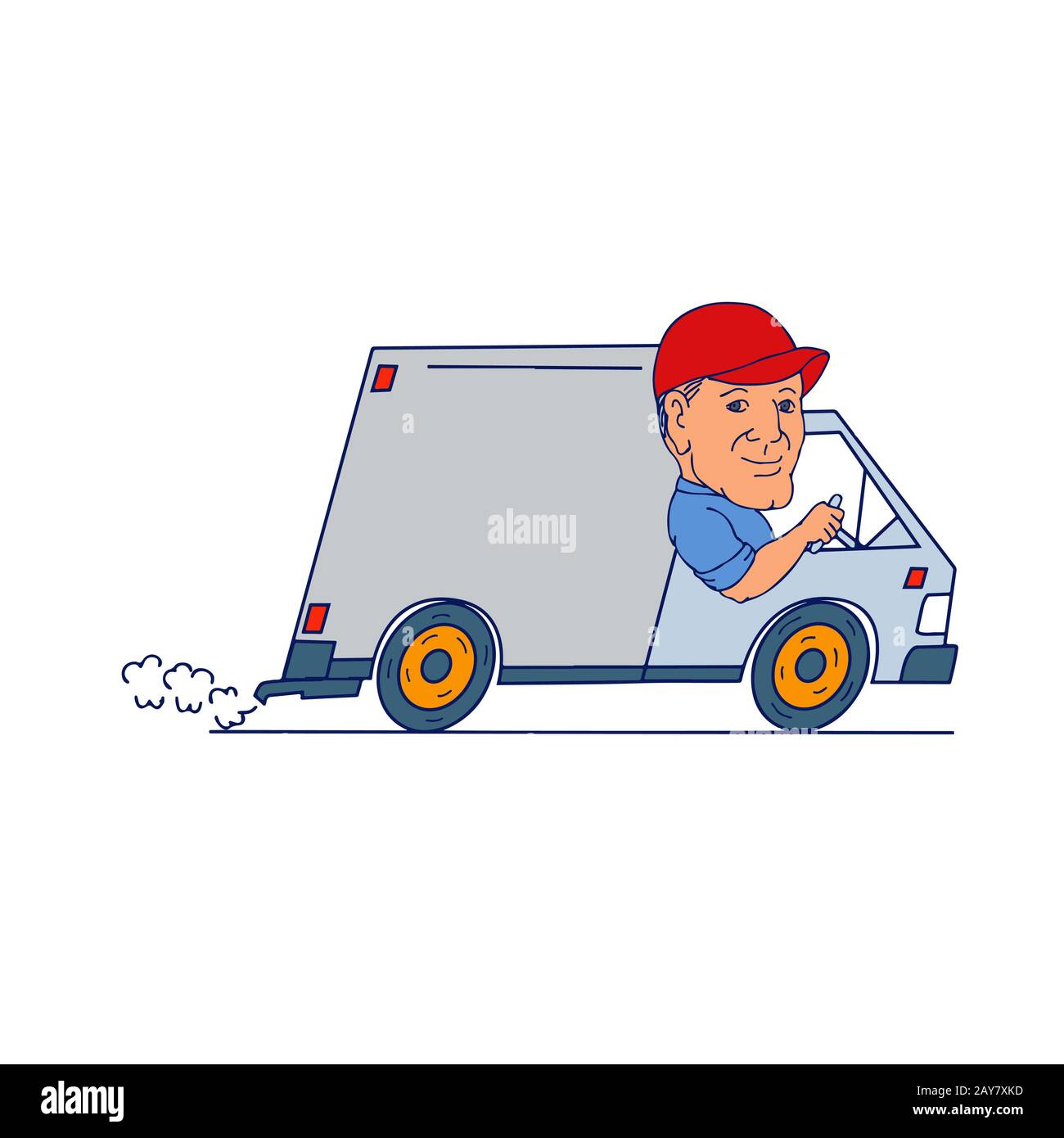 Man Driver Cartoon High Resolution Stock Photography and Images - Alamy