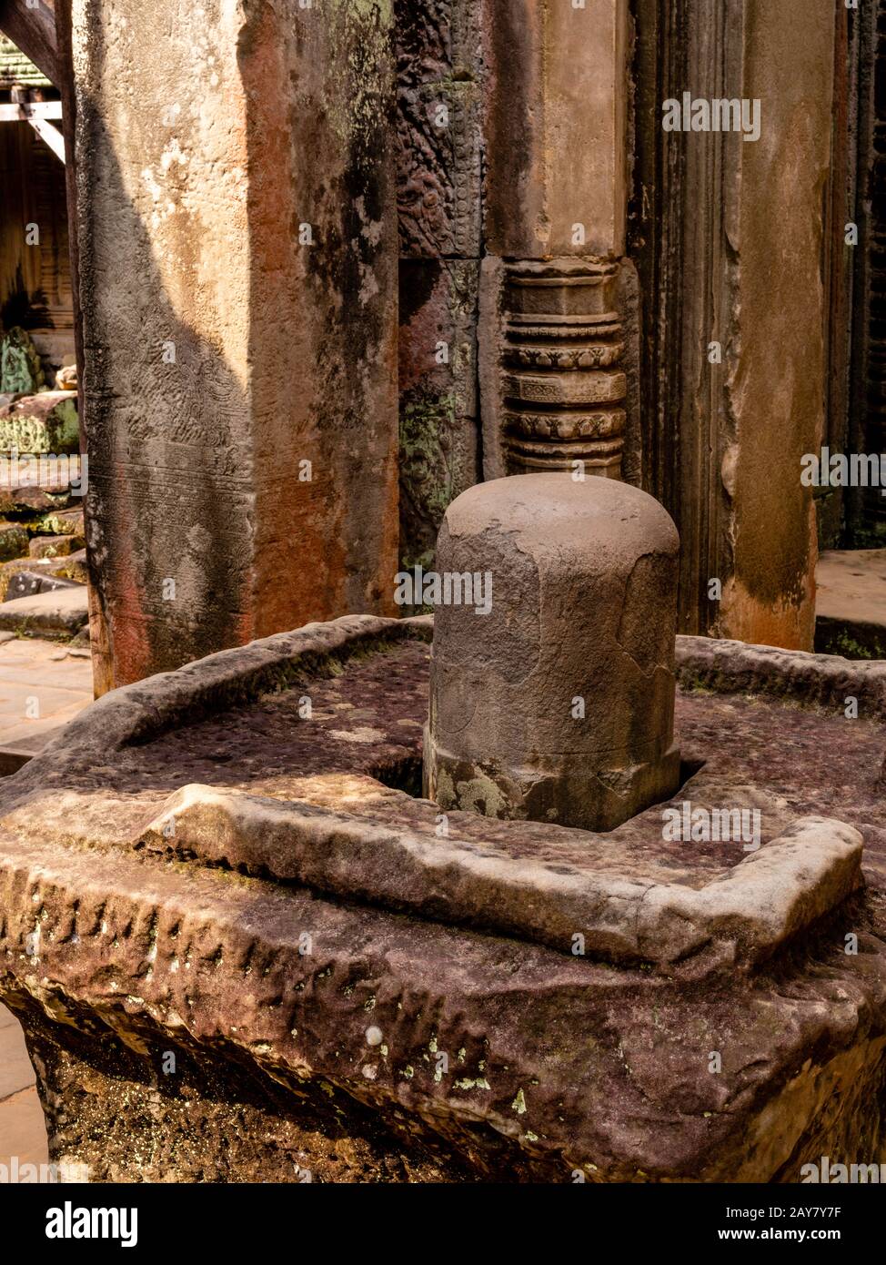 Image from Preaha Khan temple, a part of the Angkor Wat Archeological Park, Siem Reap, Cambodia. Stock Photo