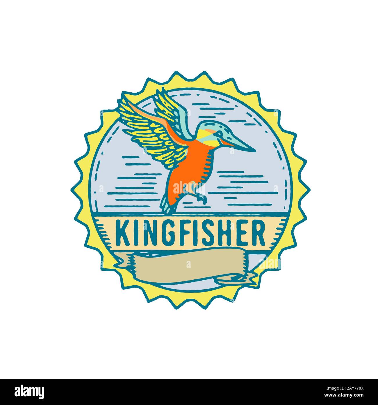 Kingfisher line art hires stock photography and images Alamy