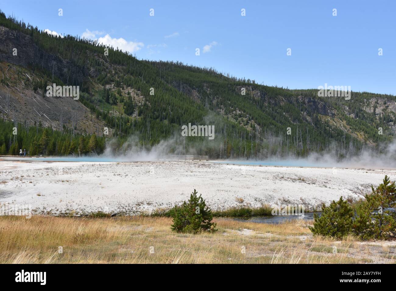 Black Sand Basin at Yellowstone National Park Stock Photo