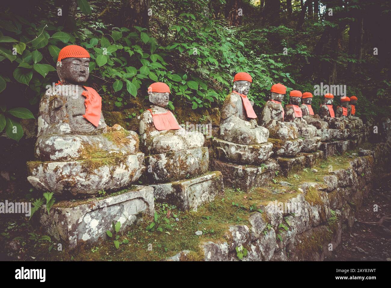Narabi Jizo statues, Nikko, Japan Stock Photo Alamy