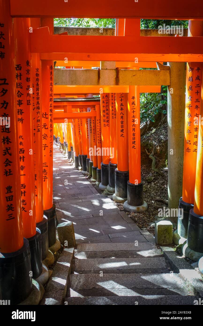 Fushimi Inari Taisha torii, Kyoto, Japan Stock Photo