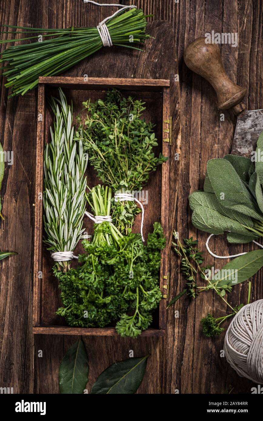 aromatic herbs for healthy cooking Stock Photo