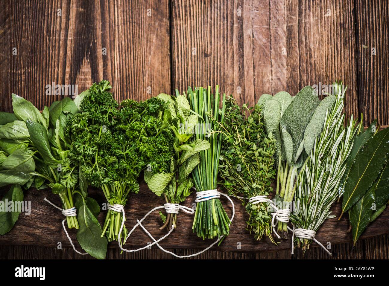 Bunch of fresh herbs Stock Photo