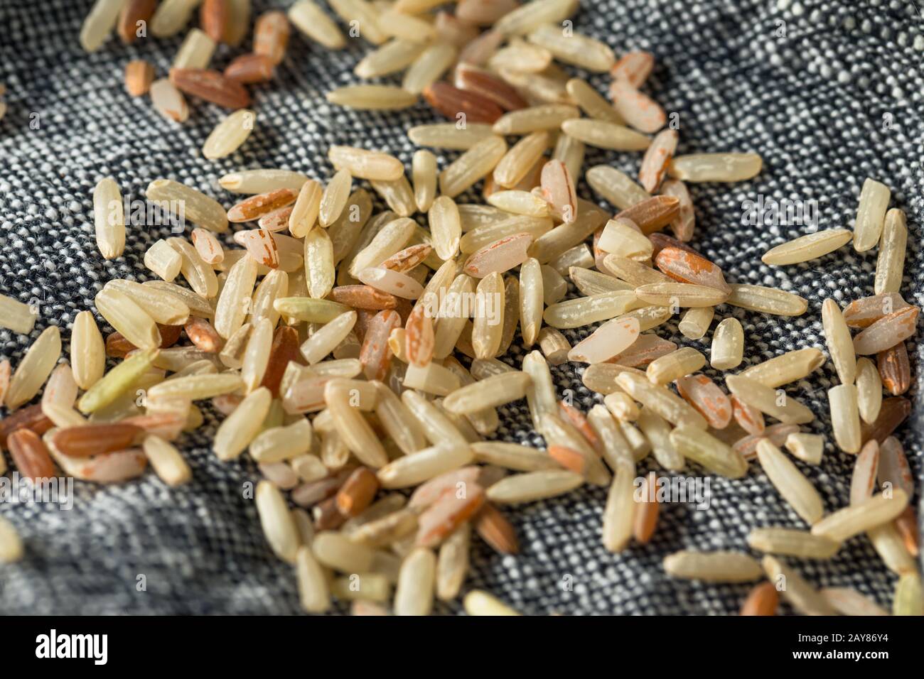 Vulkan Se Rice Raw Organic Volcano Brown Rice in a Bowl Stock Photo - Alamy