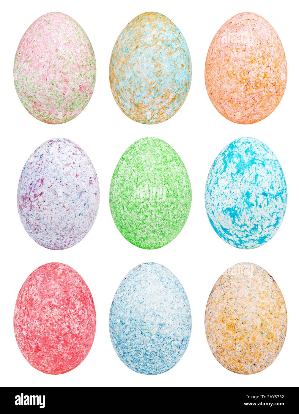 Easter eggs isolated on white background Stock Photo - Alamy