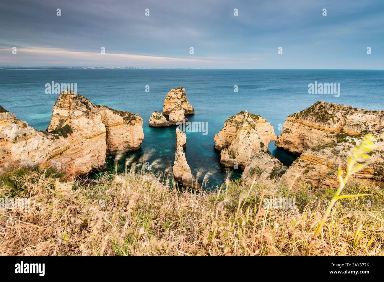 Dramatic rocky cliffs in Portugal Stock Photo - Alamy