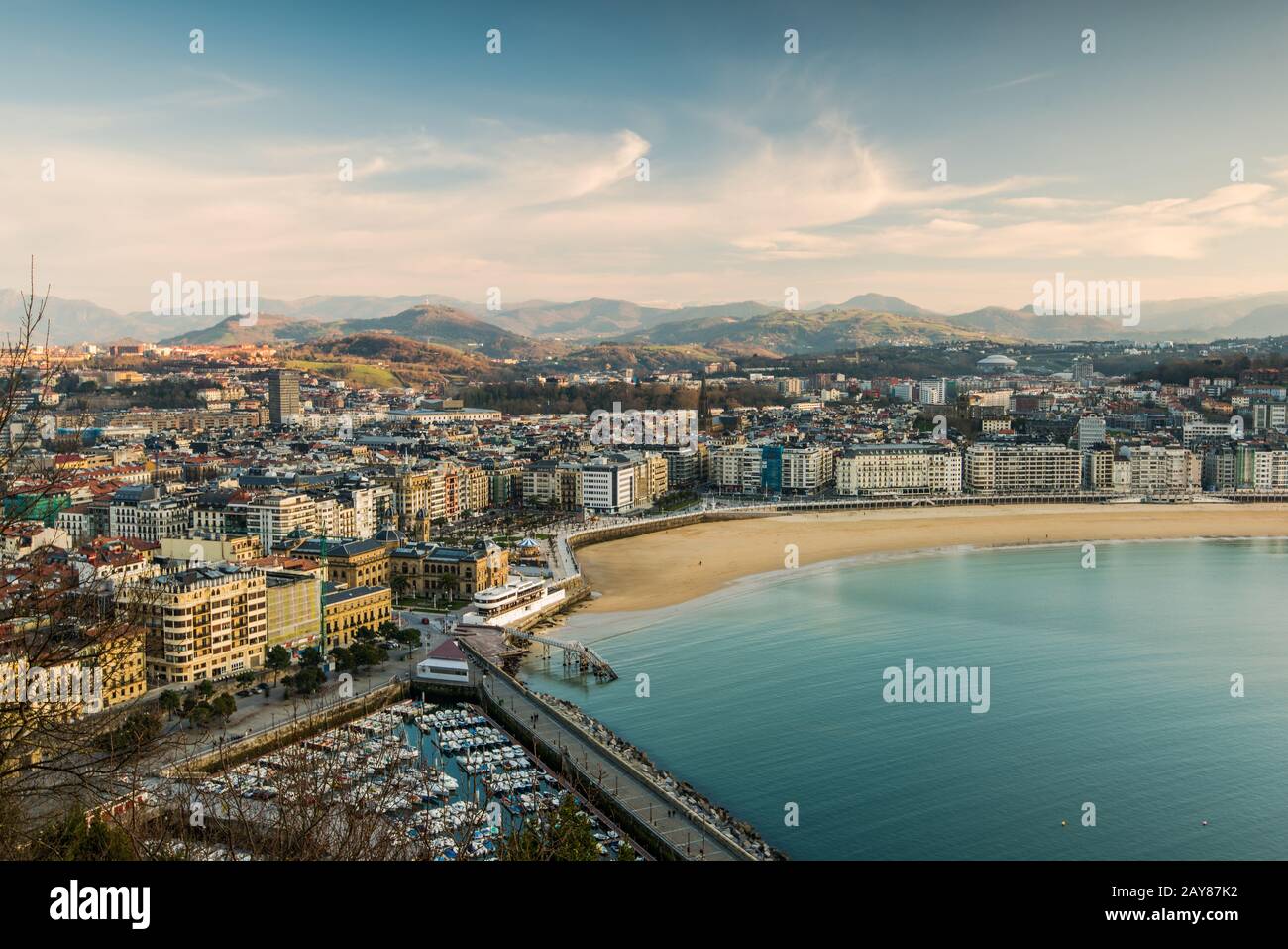 Aerial view san sebastian city hi-res stock photography and images - Alamy