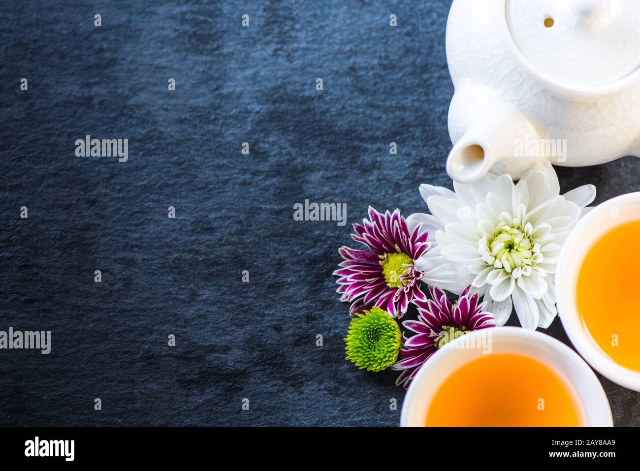 Antioxidant fresh tea background Stock Photo