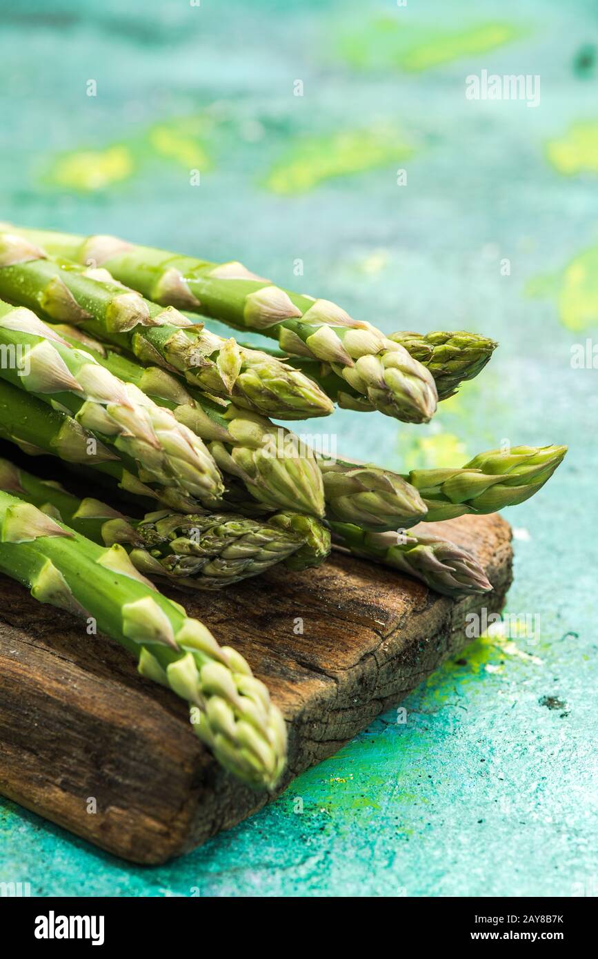 Fresh asparagus from farm to table Stock Photo