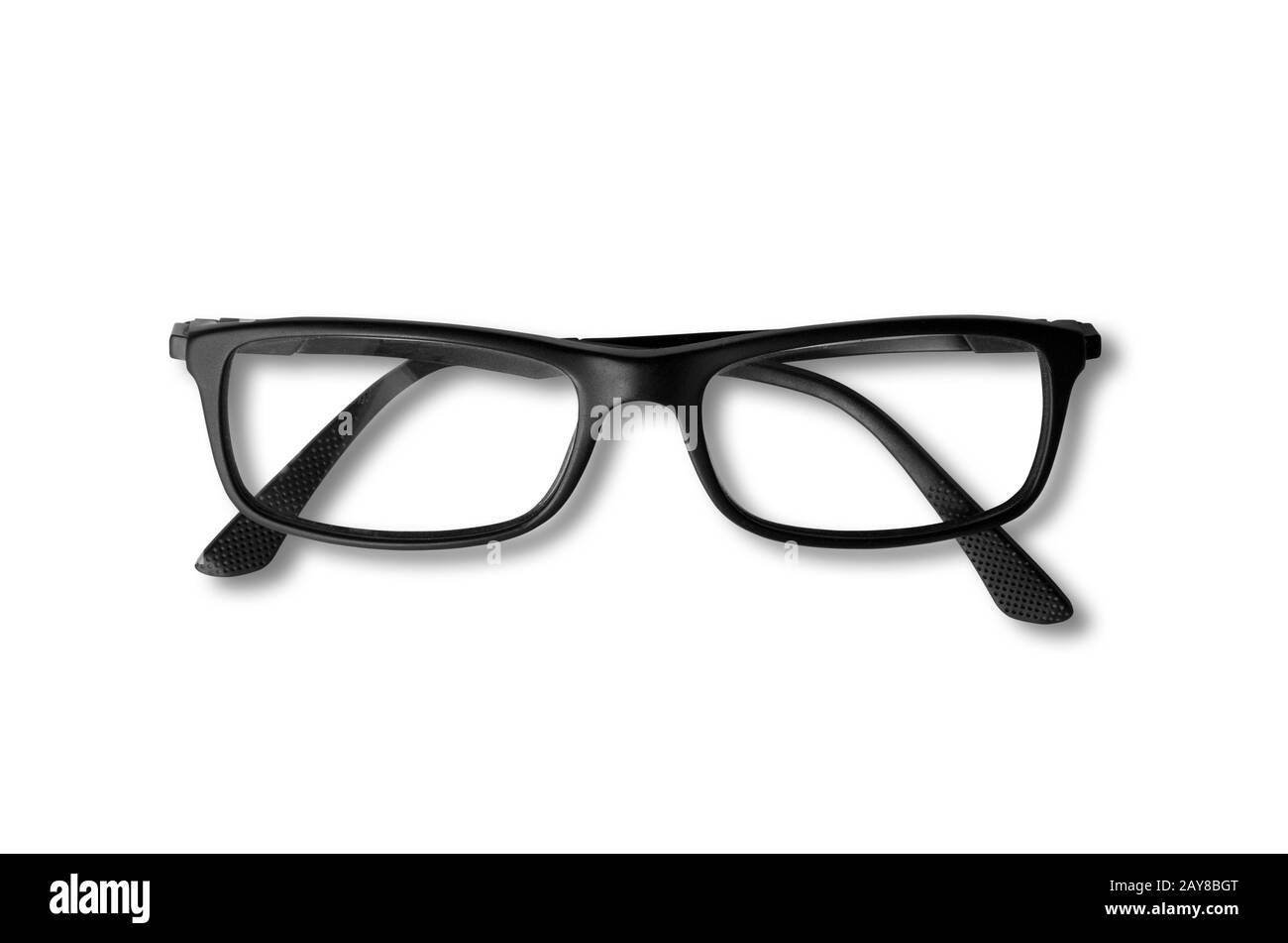 Black glasses isolated on white Stock Photo Alamy