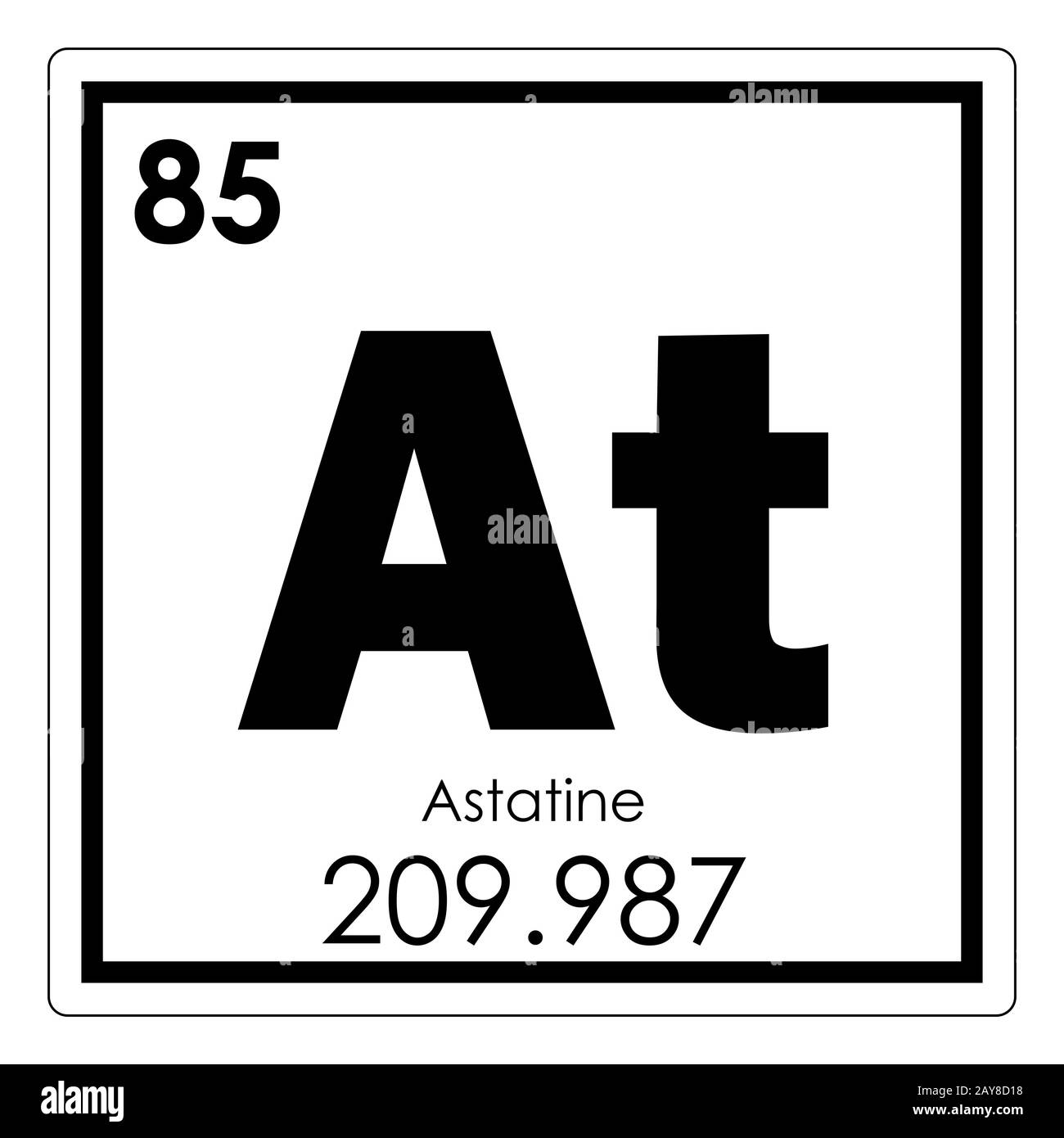 Astatine chemical element Stock Photo - Alamy