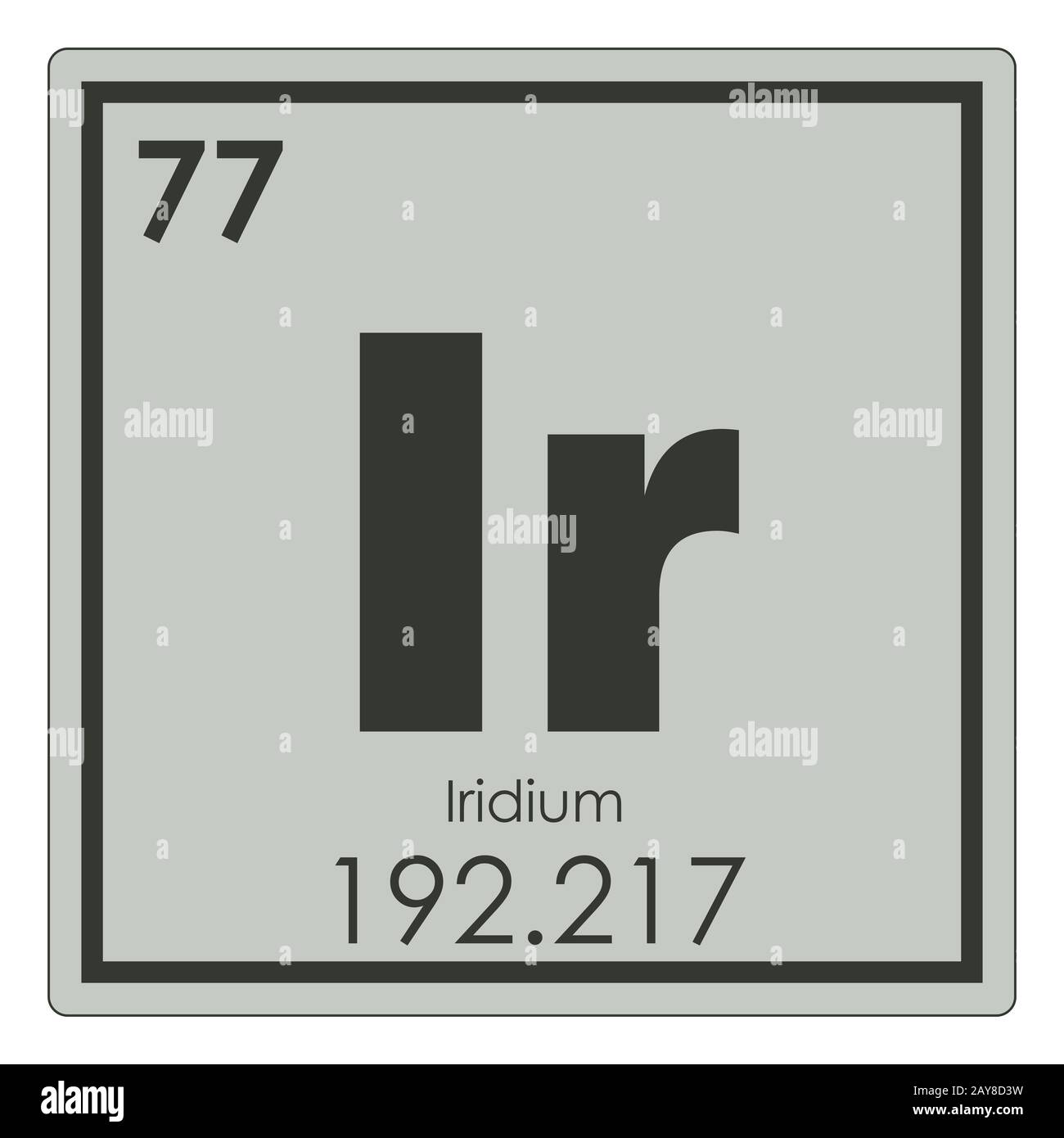 Iridium chemical element Stock Photo