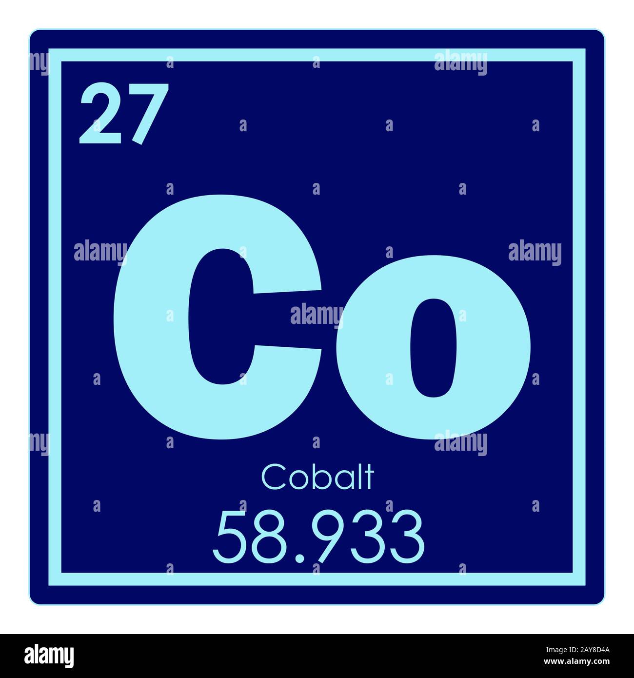 Cobalt chemical element Stock Photo