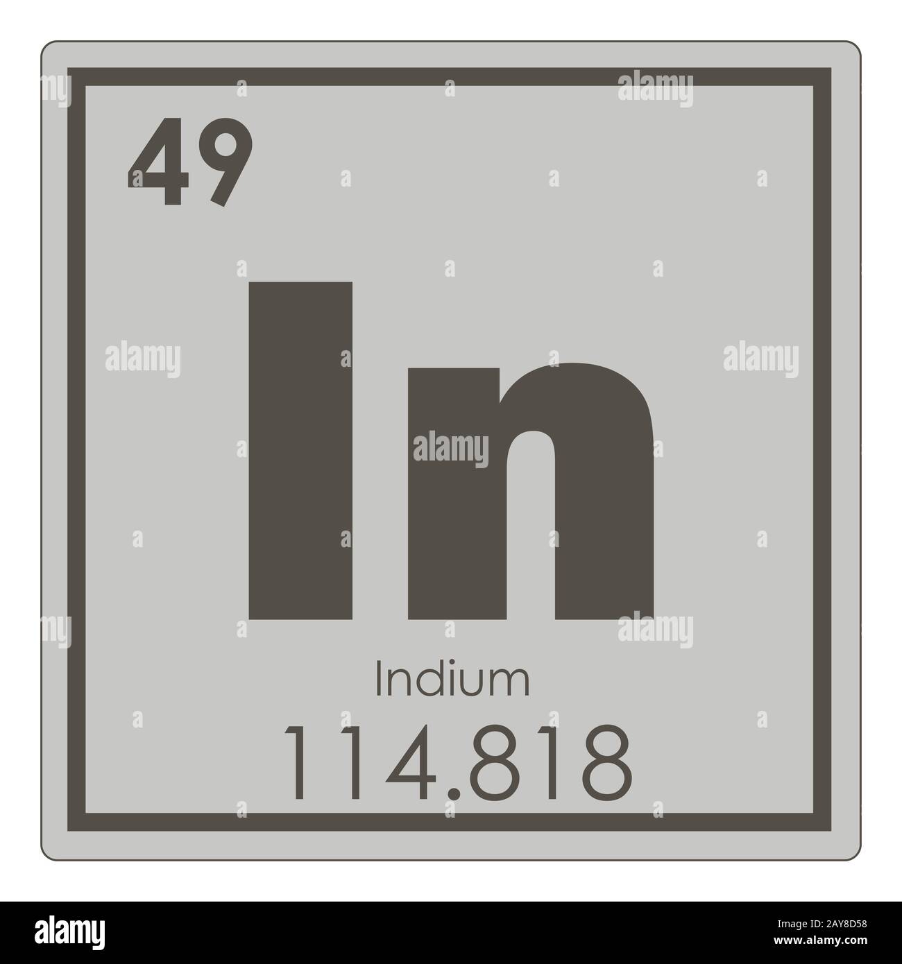 Indium chemical element Stock Photo - Alamy