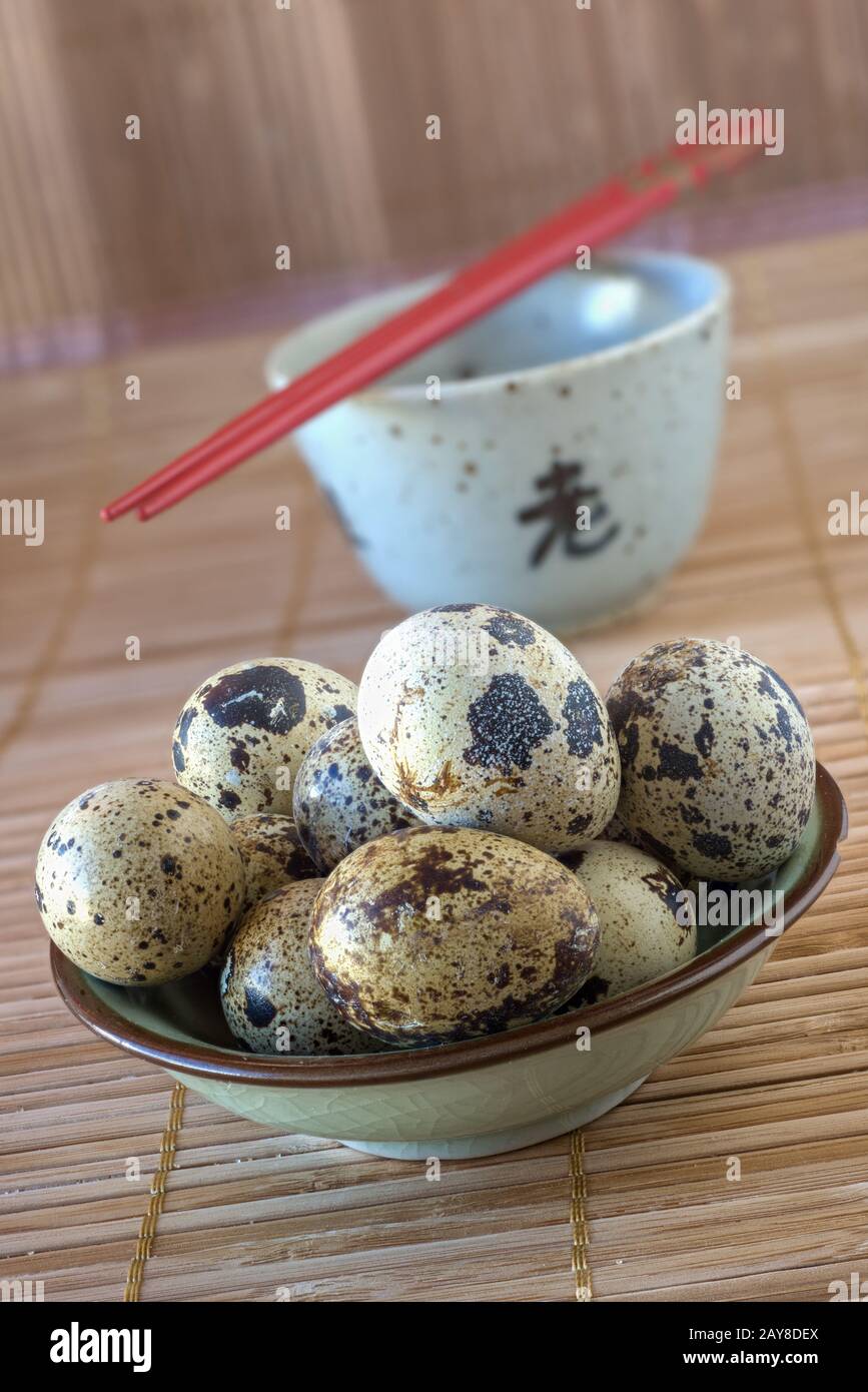 Chinese quails´ eggs Stock Photo Alamy