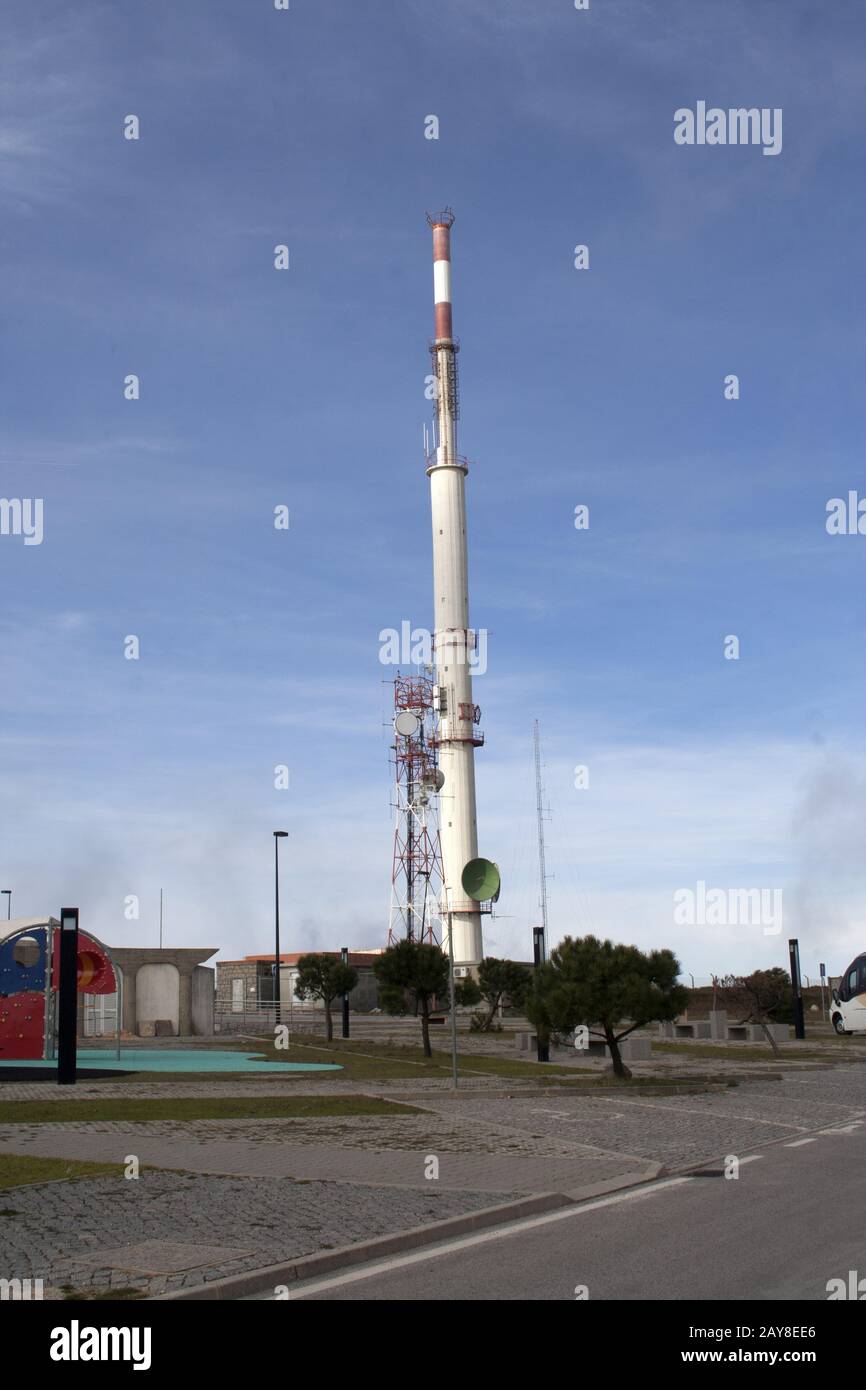 Monte Fóia, Send Station, Algarve, Portugal Stock Photo