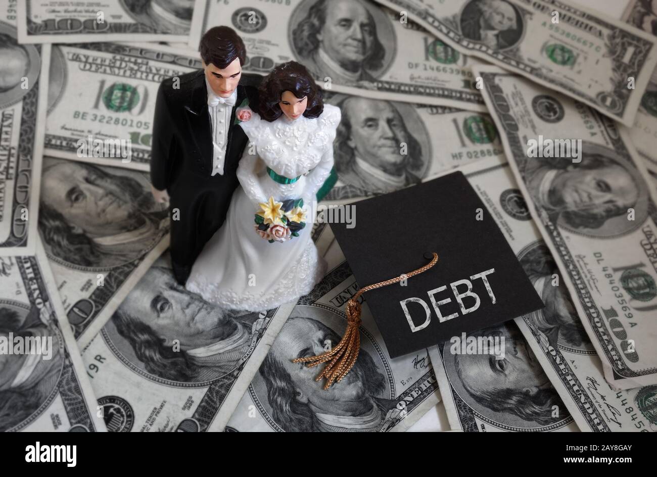 Millennial loan debt Stock Photo