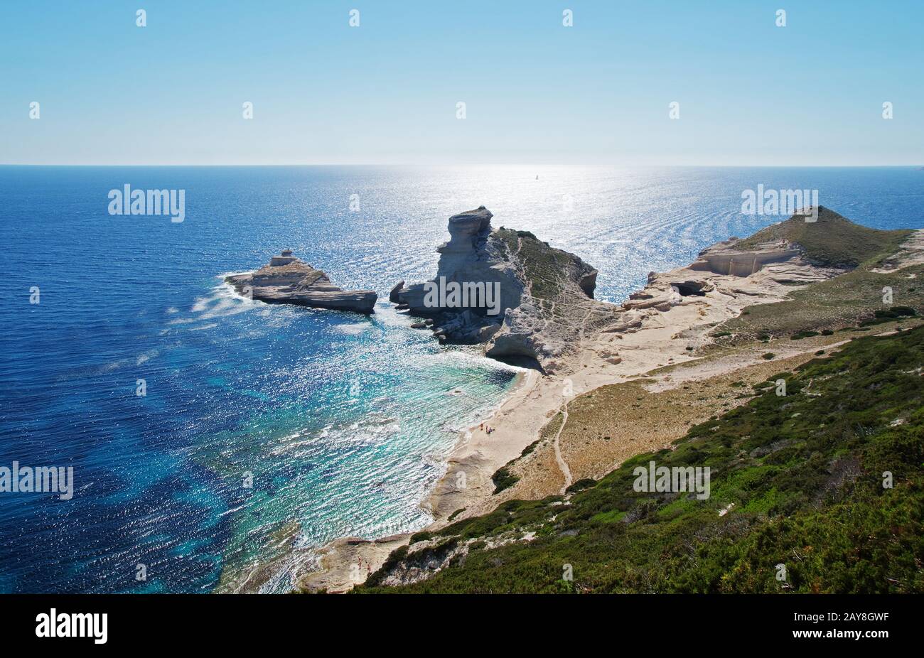Capo Pertusatu - Bonifacio - Corsica Stock Photo