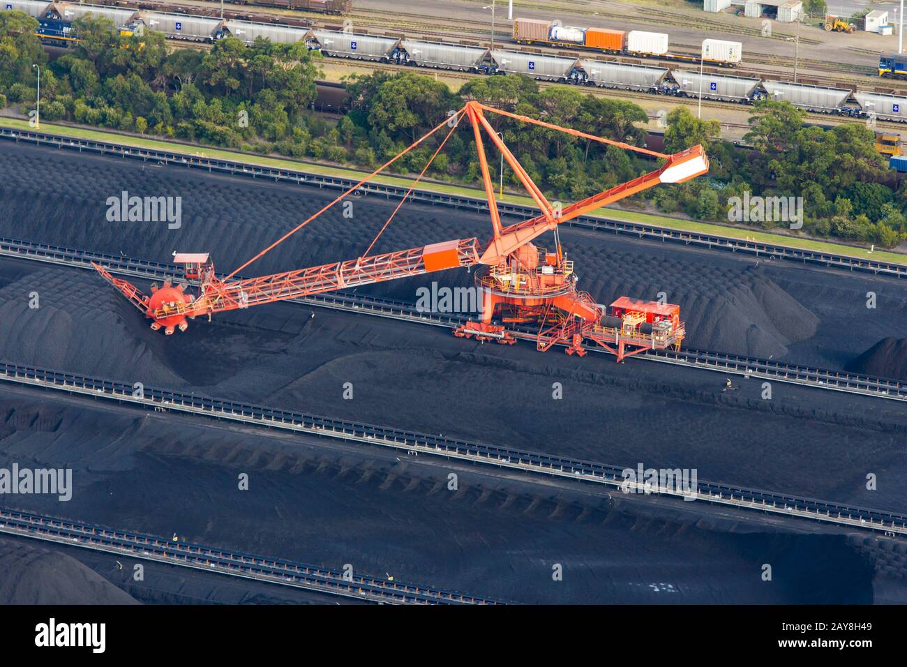 Newcastle Coal Terminal Stock Photo