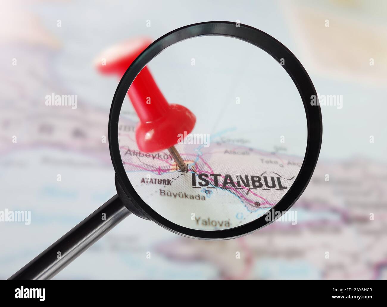 Istanbul Turkey magnified Stock Photo