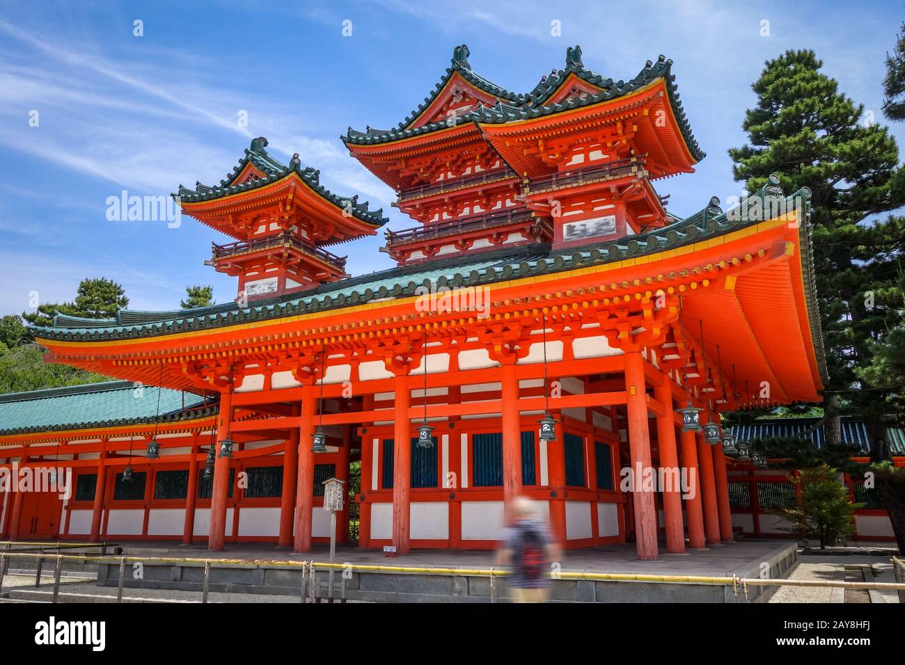 Heian Jingu Shrine temple, Kyoto, Japan Stock Photo