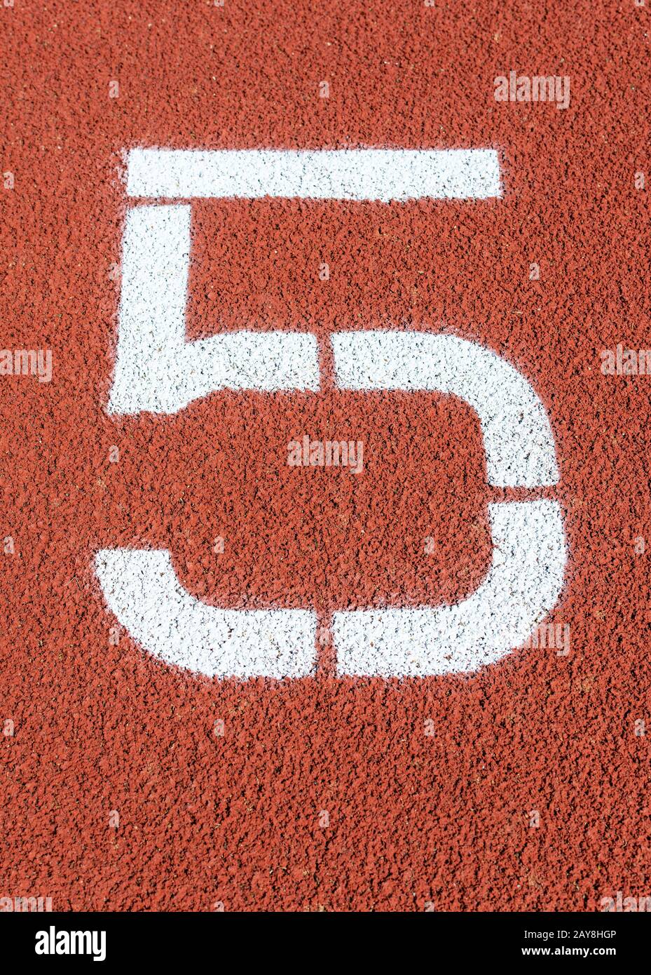 Runway mark on an athletics track Stock Photo Alamy