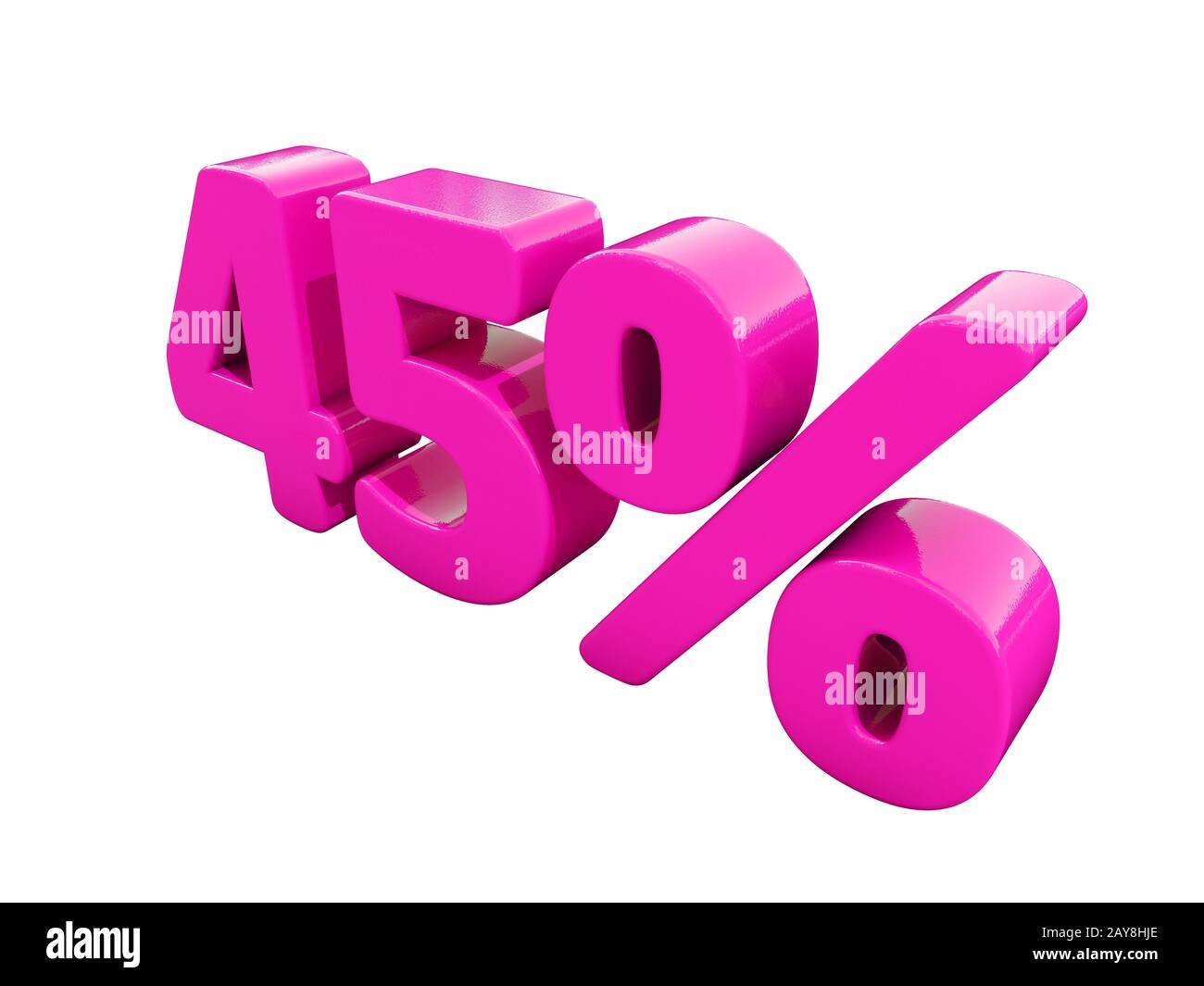 45 Percent Pink Sign Stock Photo Alamy