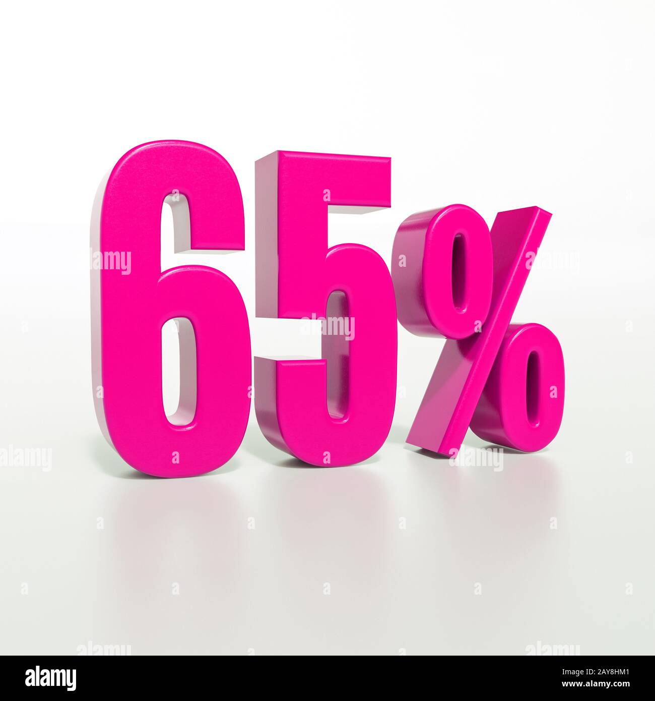 65 Percent Pink Sign Stock Photo - Alamy