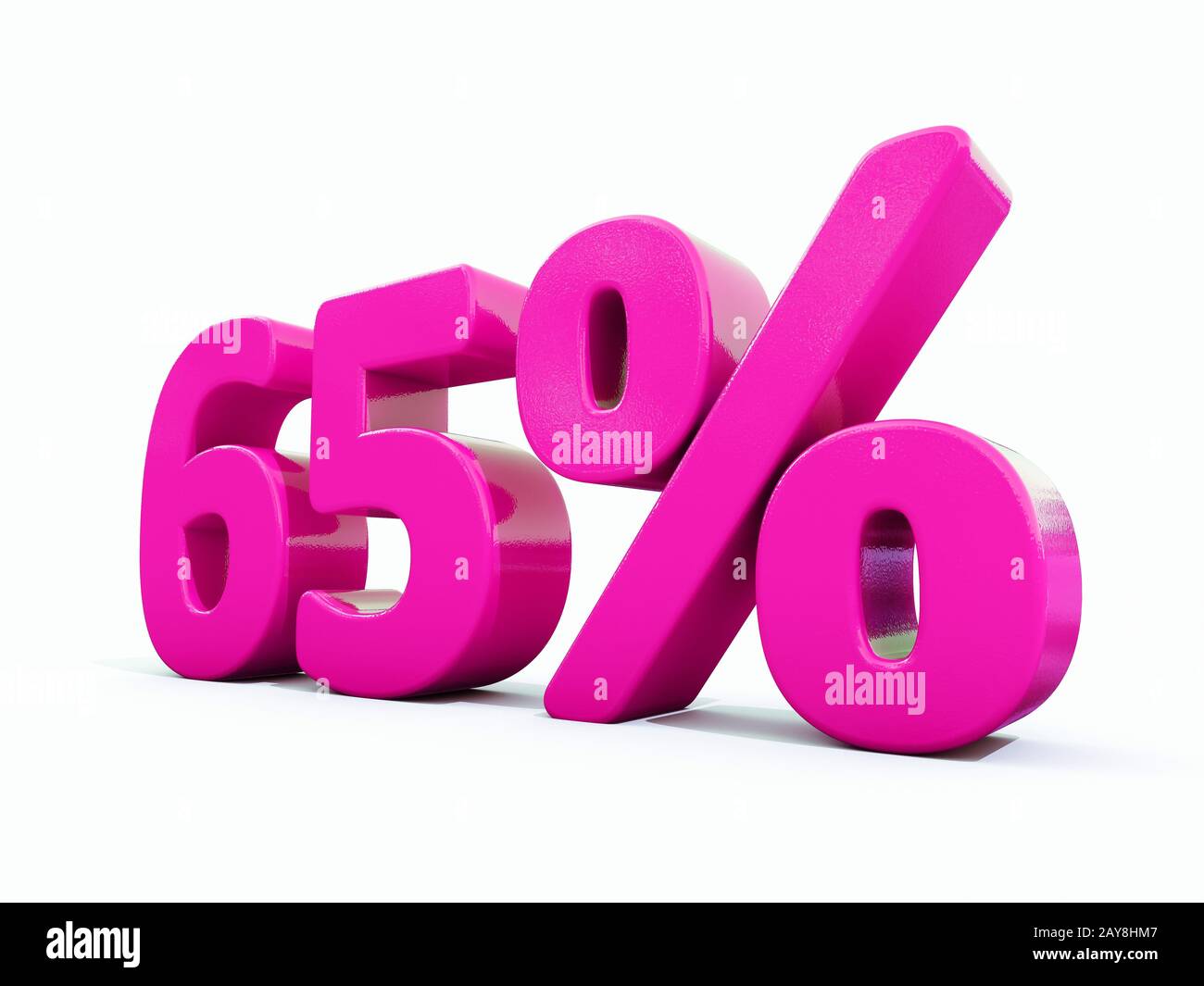 65 Percent Pink Sign Stock Photo Alamy