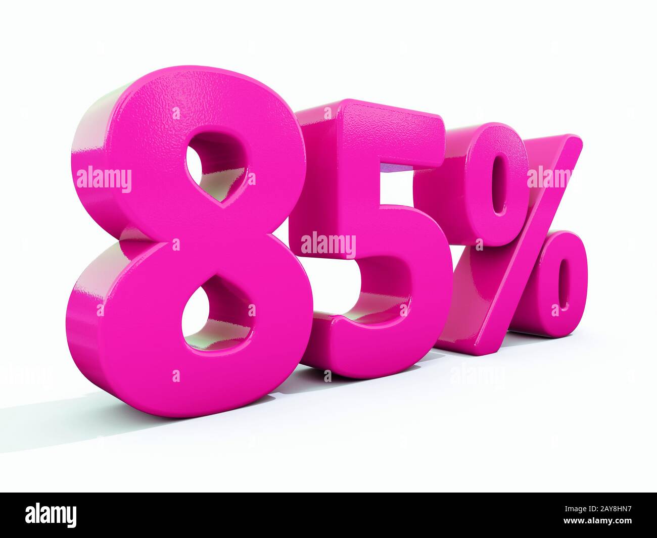 85 Percent Pink Sign Stock Photo