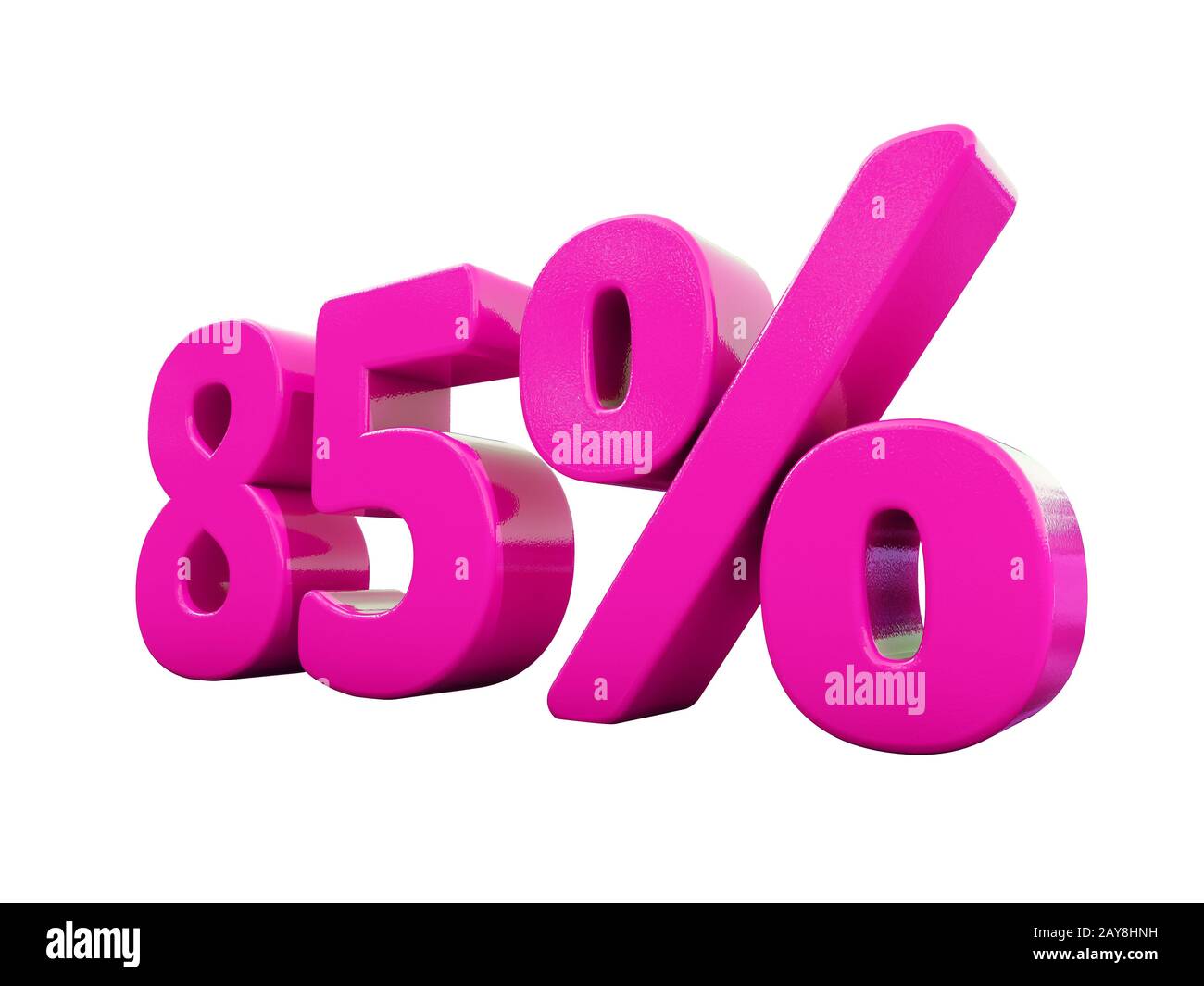 85 Percent Pink Sign Stock Photo