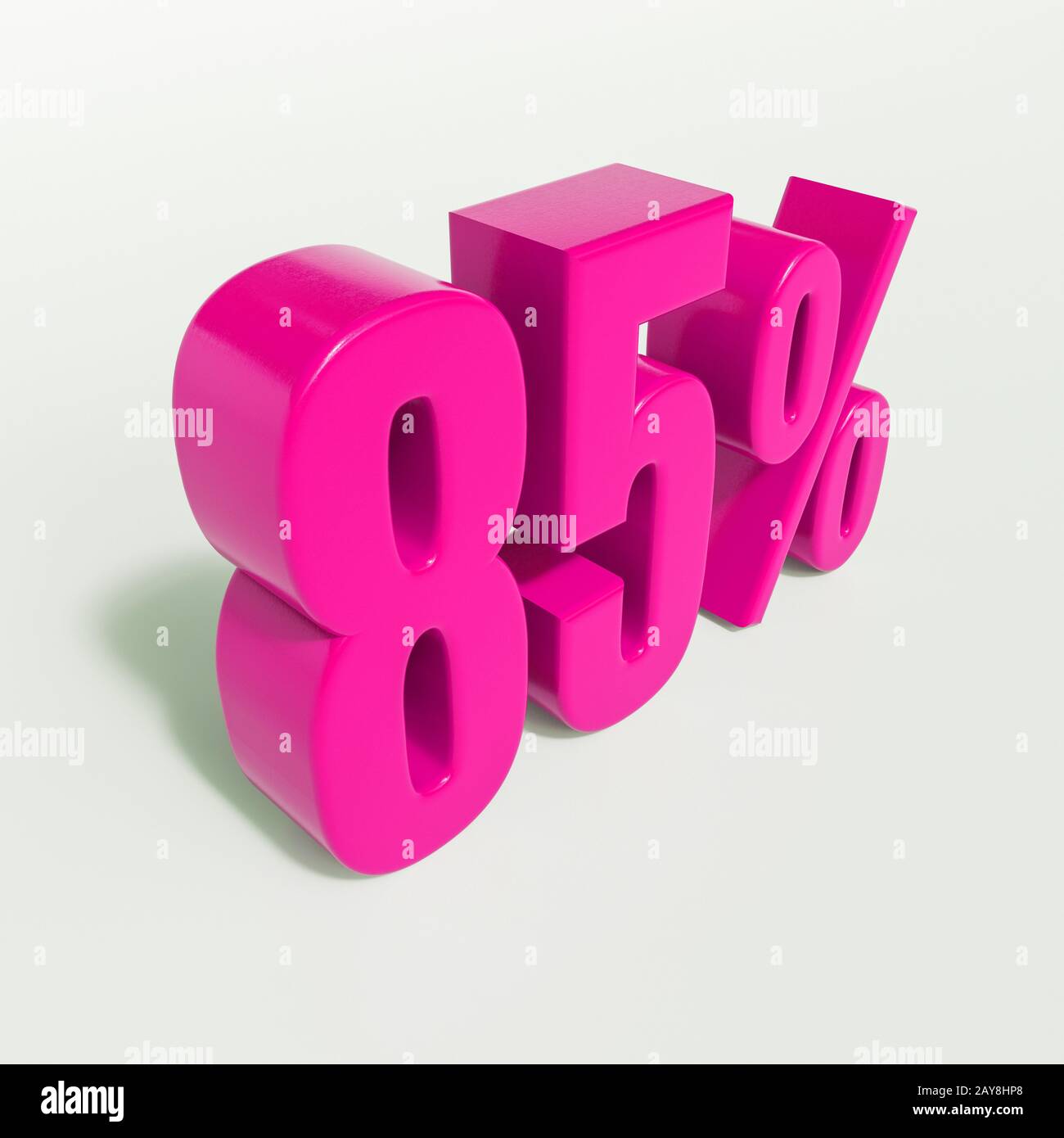 85 Percent Pink Sign Stock Photo