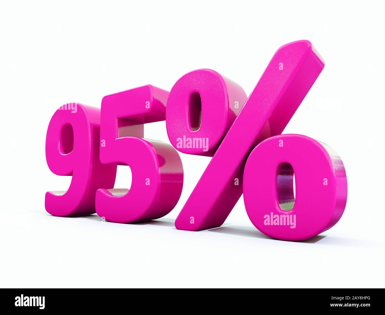 95 Percent Pink Sign Stock Photo Alamy