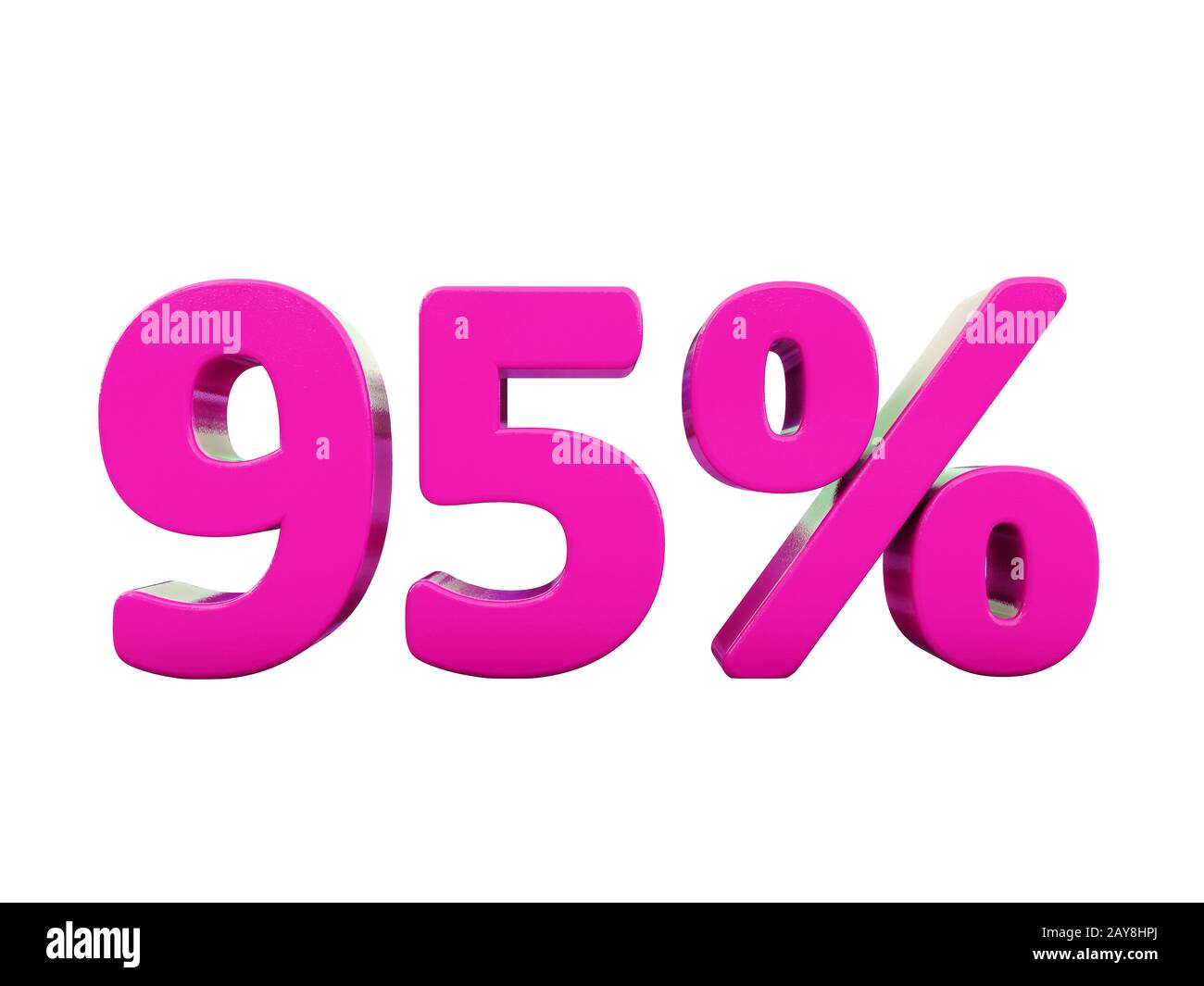 95 Percent Pink Sign Stock Photo Alamy