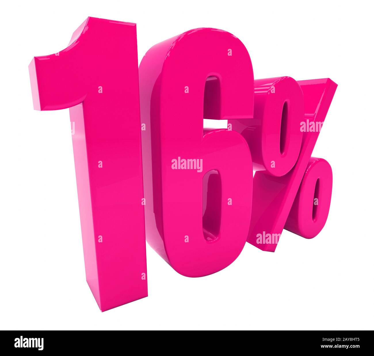16 Percent Pink Sign Stock Photo Alamy