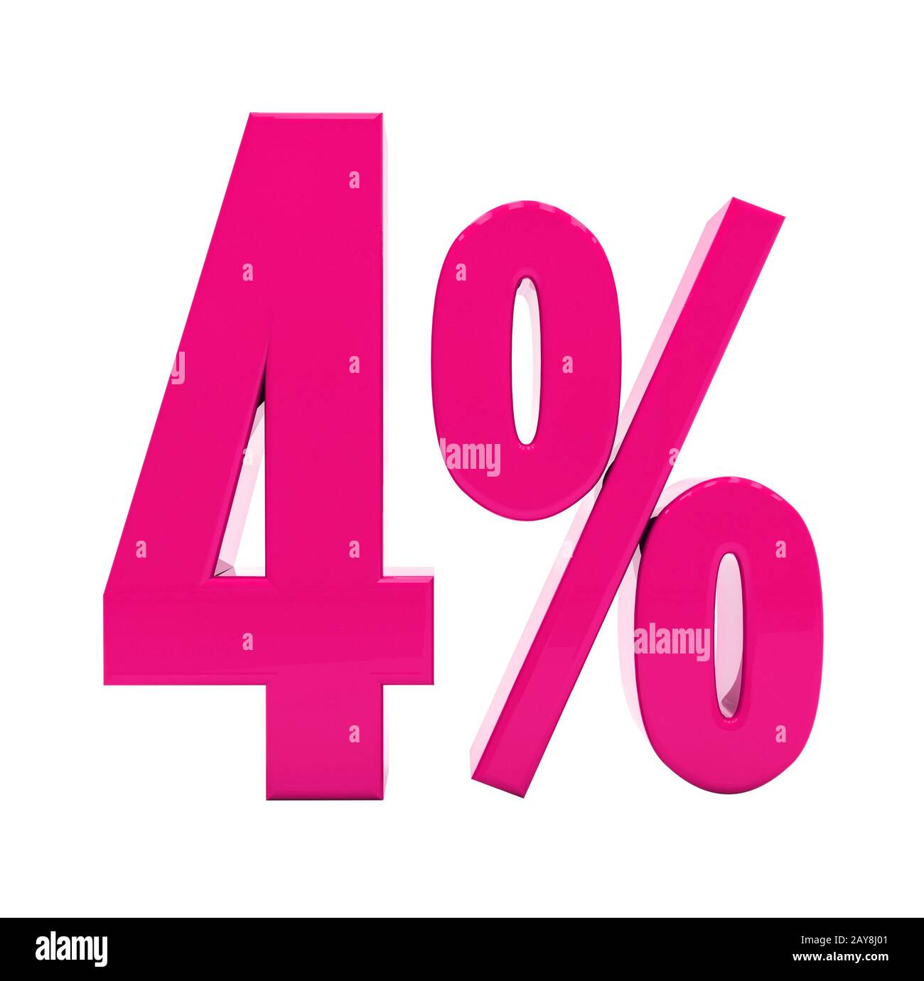 4 Percent Pink Sign Stock Photo Alamy