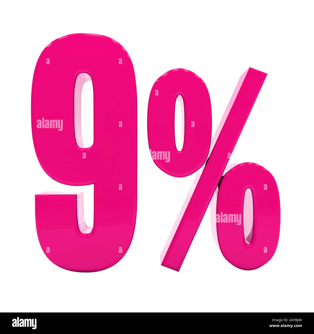 Point 9 Percnt 9 Percent Pink Sign Stock Photo - Alamy