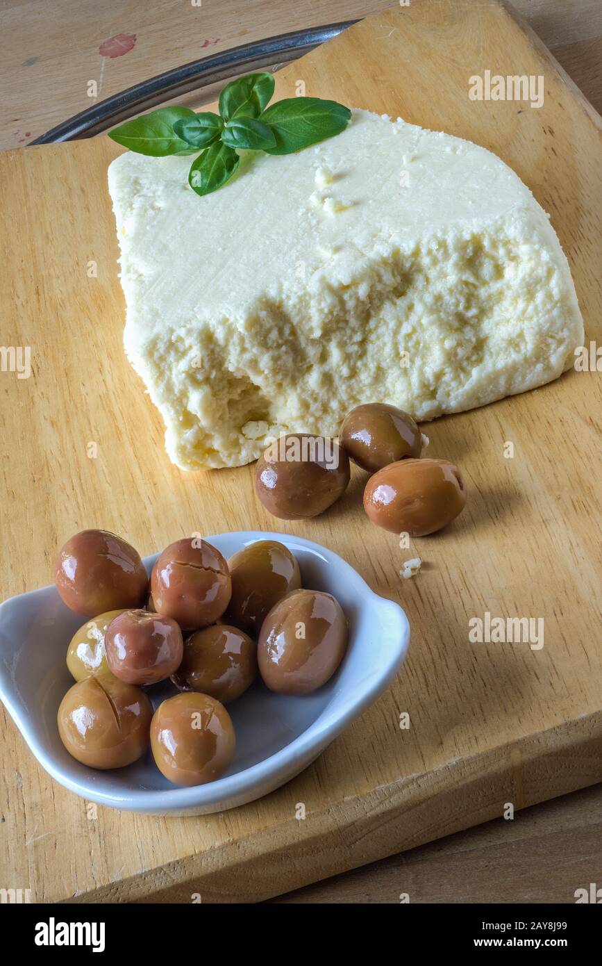 Tulum Peyniri; goat´s cheese from Turkey Stock Photo
