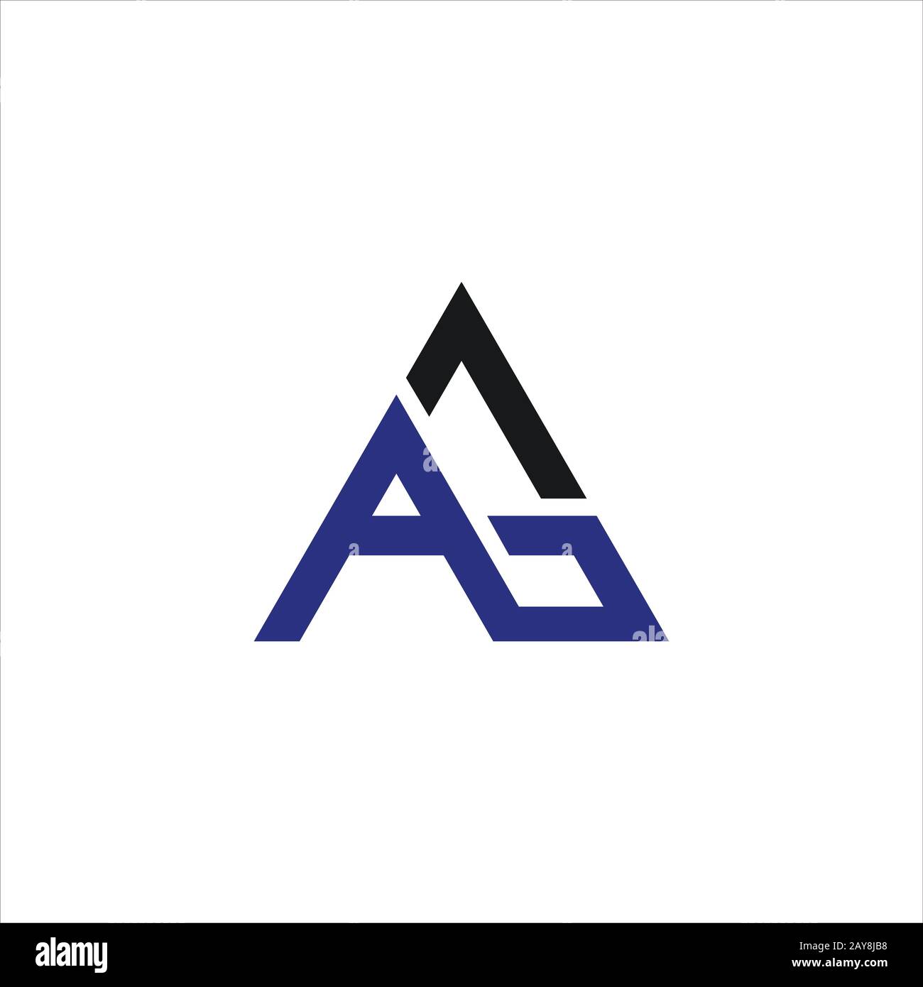 Initial letter ah or ha logo design template Stock Vector