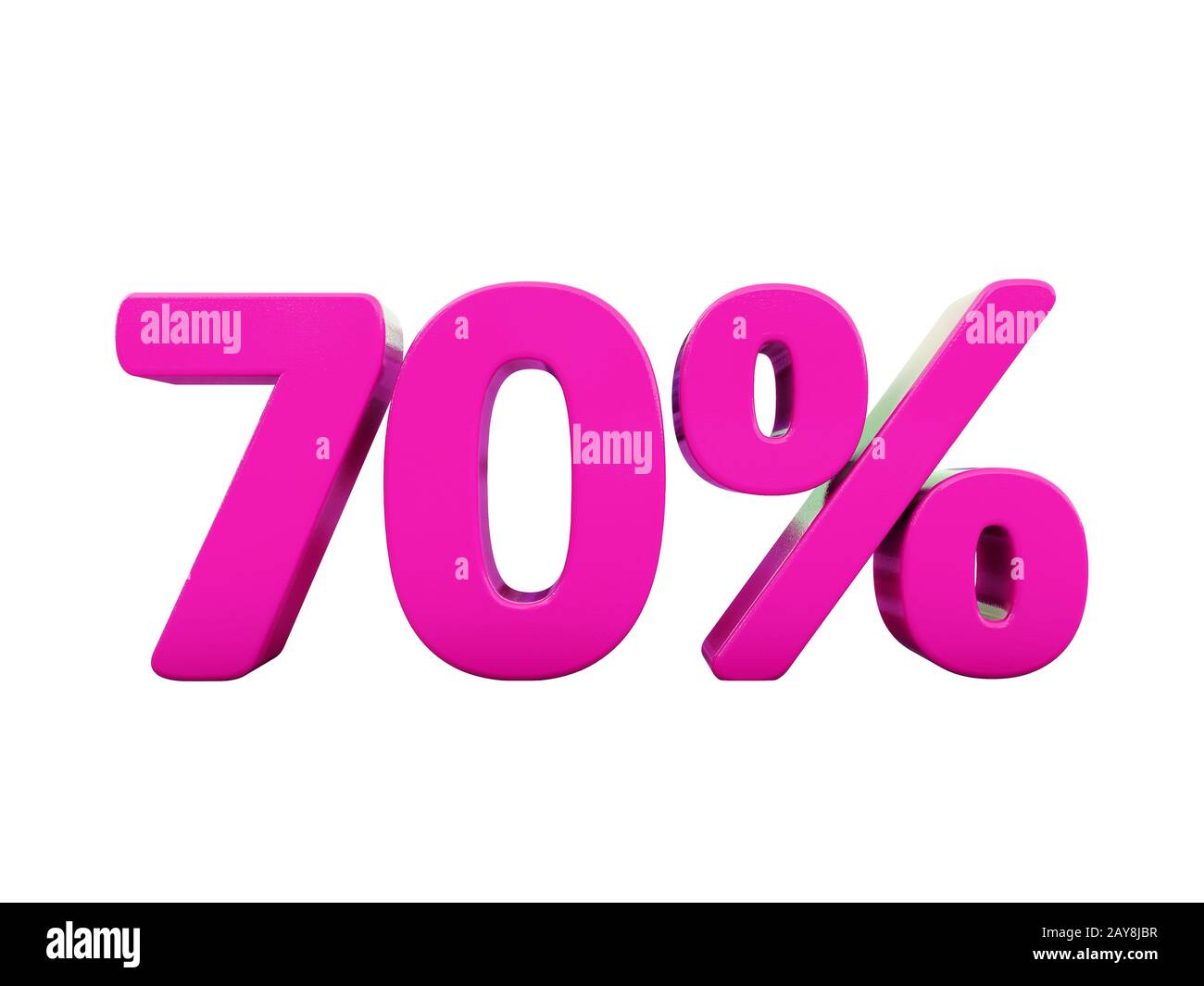 70 Percent Pink Sign Stock Photo Alamy