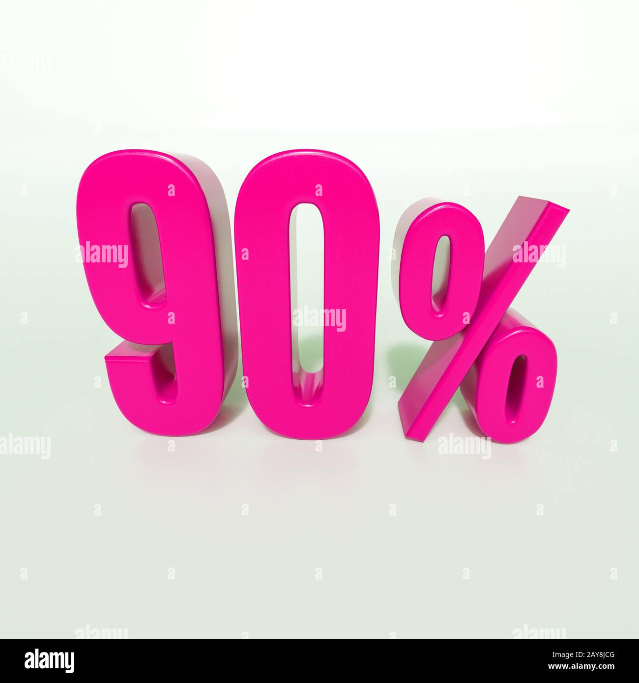 90 Percent Pink Sign Stock Photo Alamy