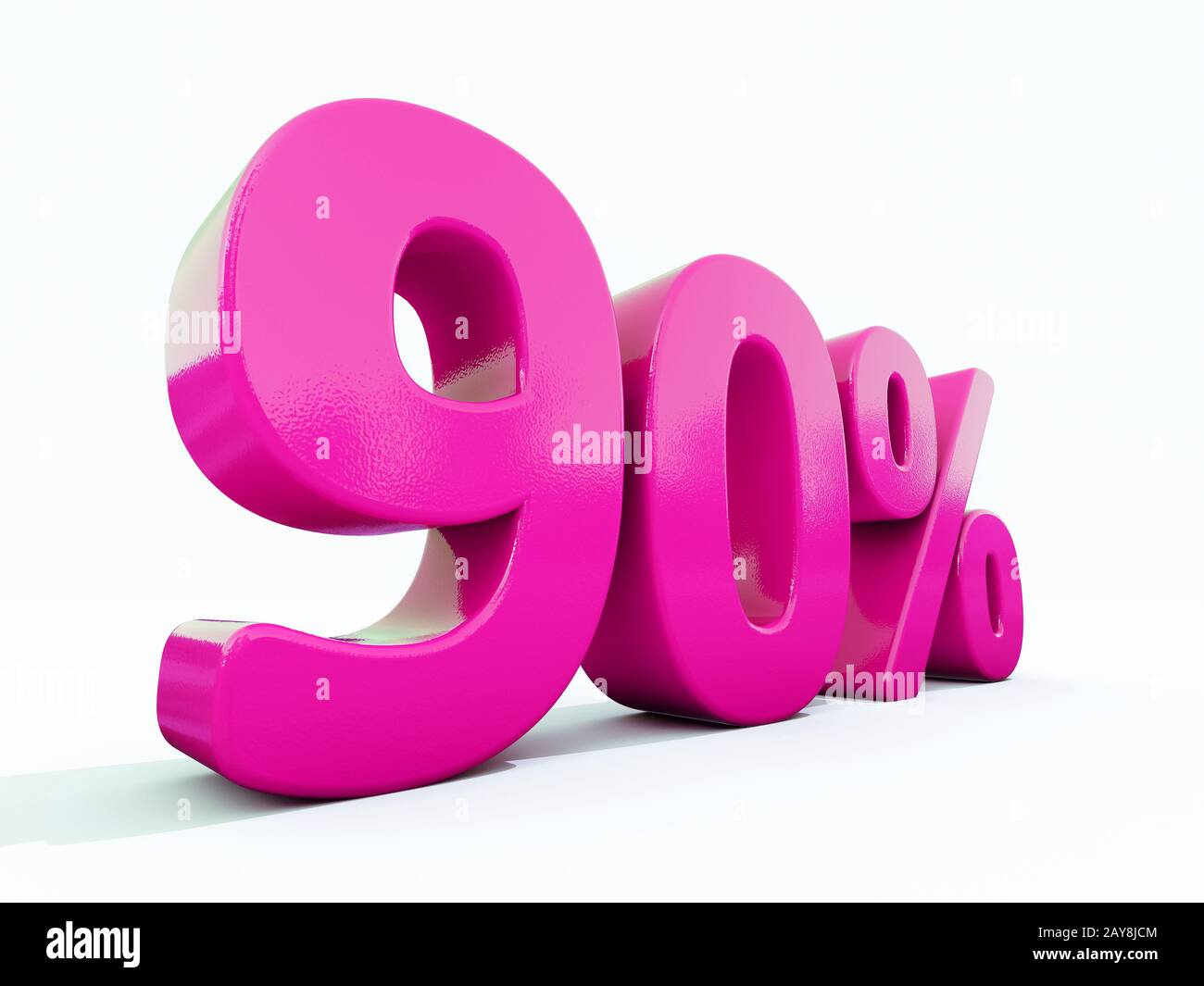 90 Percent Pink Sign Stock Photo Alamy