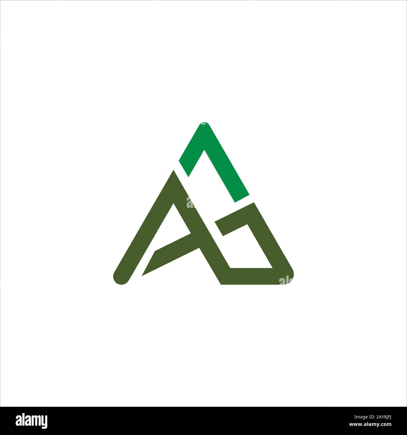 Initial letter ah or ha logo design template Stock Vector