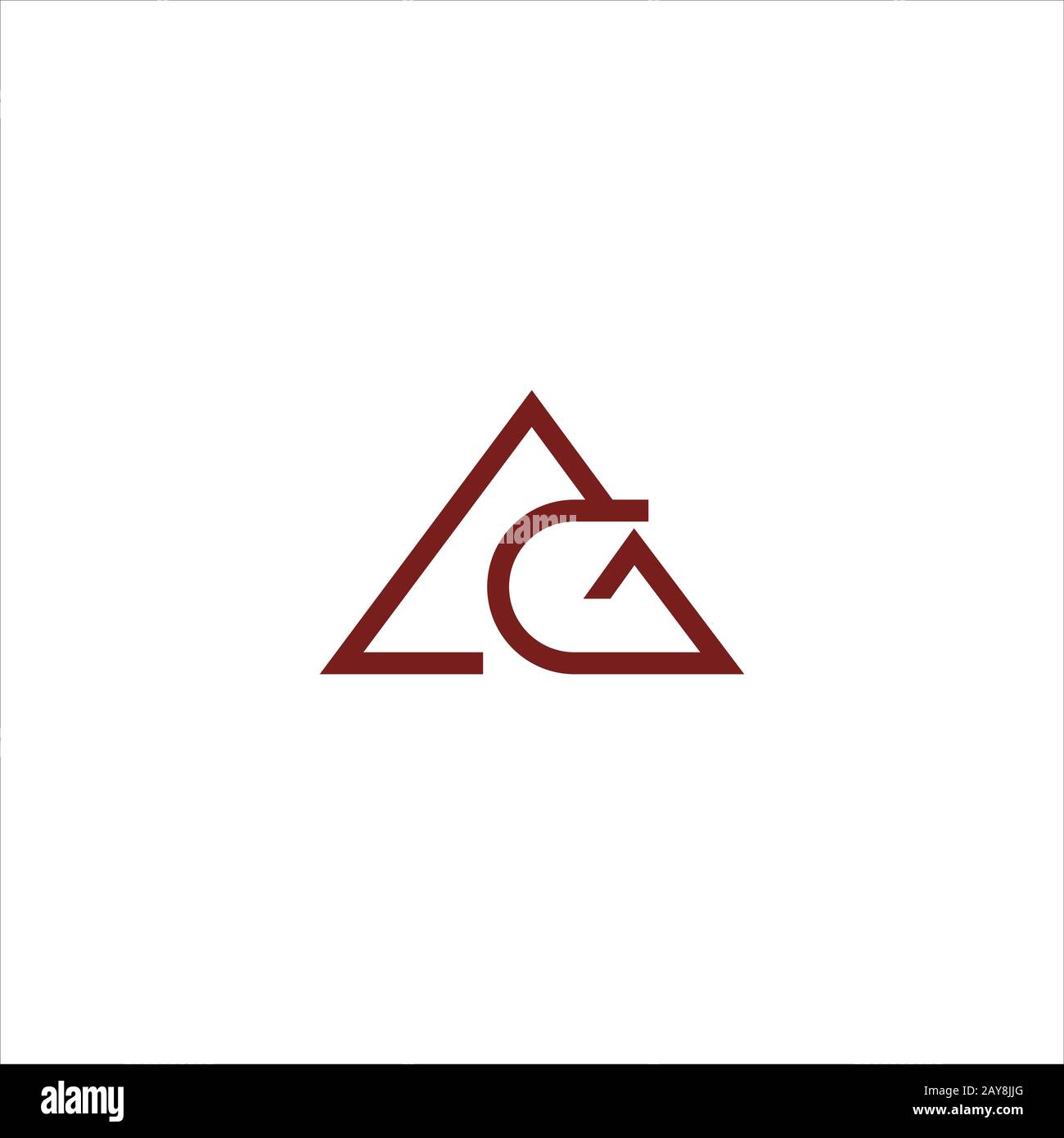 Initial letter ah or ha logo design template Stock Vector