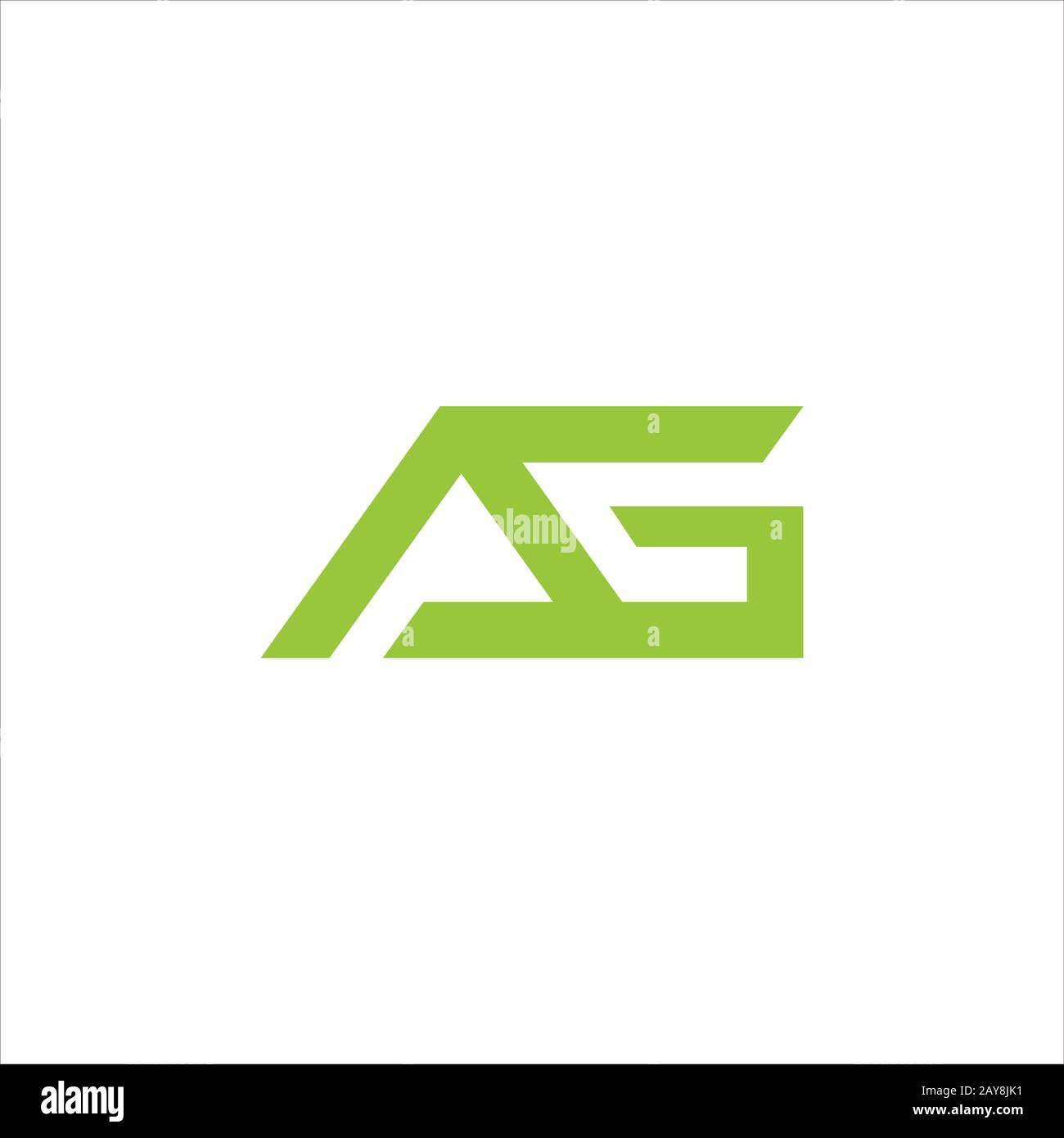 Initial letter ah or ha logo design template Stock Vector