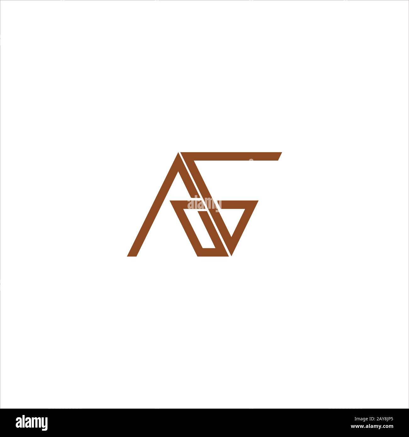 Initial letter ah or ha logo design template Stock Vector